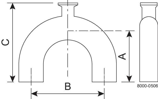 Tri-Clamp® B2UMPBOA Use point 2.5" 2" SF1 (PL) 316L UltraPure Svejsning og TriClamp og svejsning