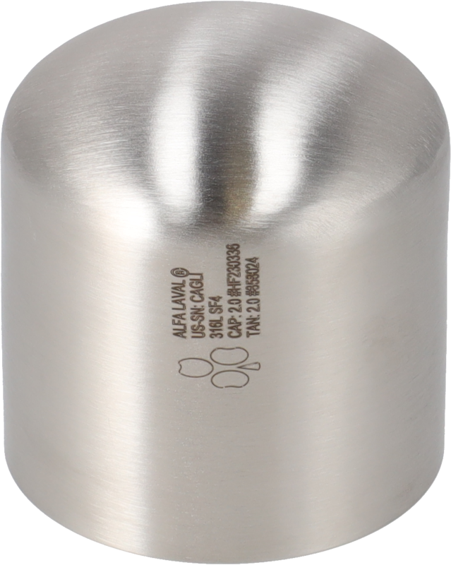 Tri-Clover® B16W End cap 0.5" SF4 (PM) 316L ASME BPE Weld ends