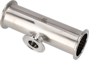 Tri-Clover® B7RMPS T-stykke, reducerende,  kort 1" 0.5" SF4 (PM) 316L ASME BPE Clamp ender