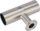 Tri-Clamp® B7RWWM T-stykke, reducerende 1" 0.5" SF4 (PM) 316L UltraPure Svejsning og TriClamp og svejsning