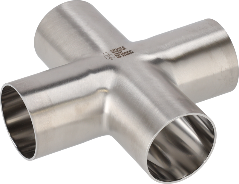 Tri-Clover® B9WWWW Cross 4" SF4 (PM) 316L ASME BPE Weld ends