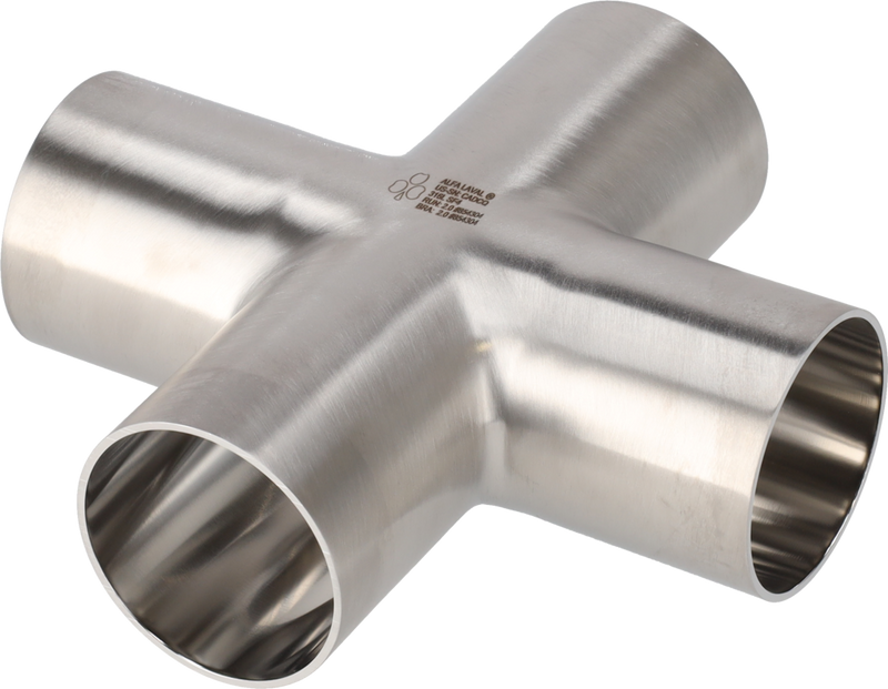 Tri-Clover® B9WWWW Cross 4" SF4 (PM) 316L ASME BPE Weld ends